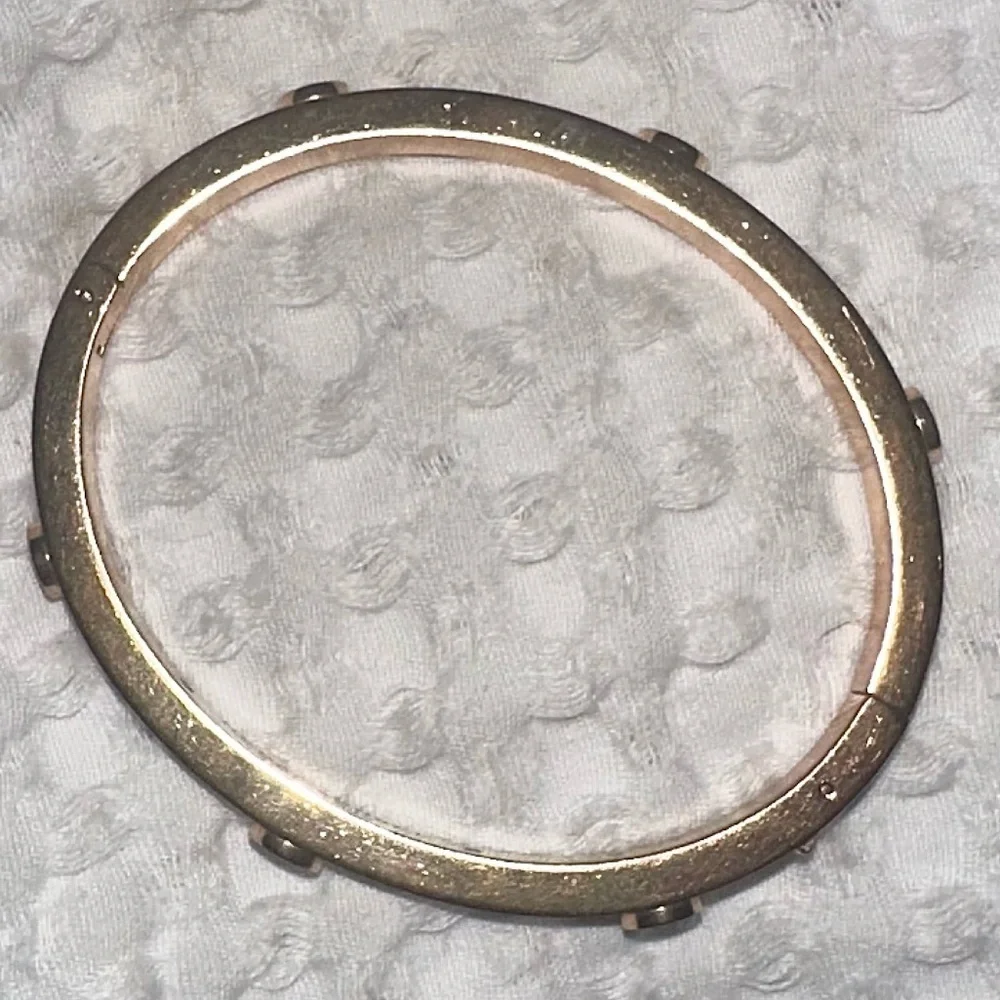 LUX BANGLE✨Rose Gold screw rivet pave crystal BRACELET love bangle Henri bendel